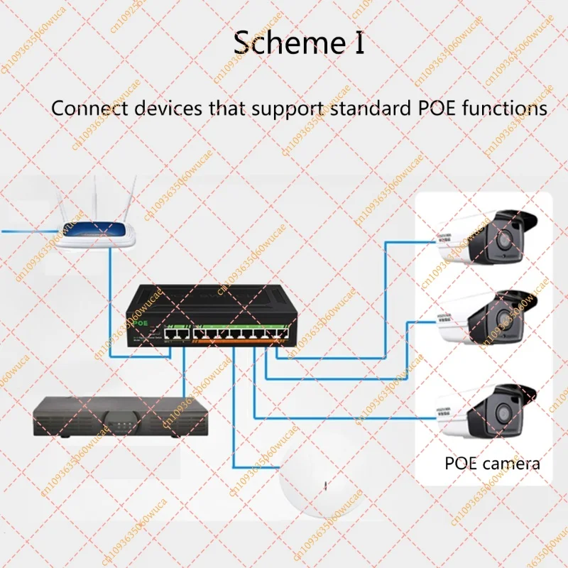 8 Port Gigabit PoE Switch Built-in Power Supply With 2 Uplink Ports Metal Shell Energy Saving Network Switch