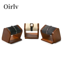 Oirlv Wooden Watch Holder Stand Display Beige Grey Black Jewelry Display Stand Watch Bracelet Holder Wood Bracelet Watch Stand