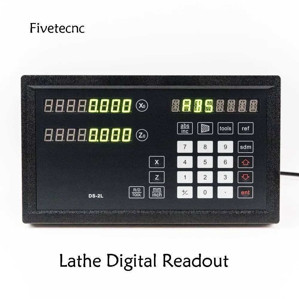 DRO 2 Axis Digital Readout Display with Radius Diameter Function R/D for Lathe Machine