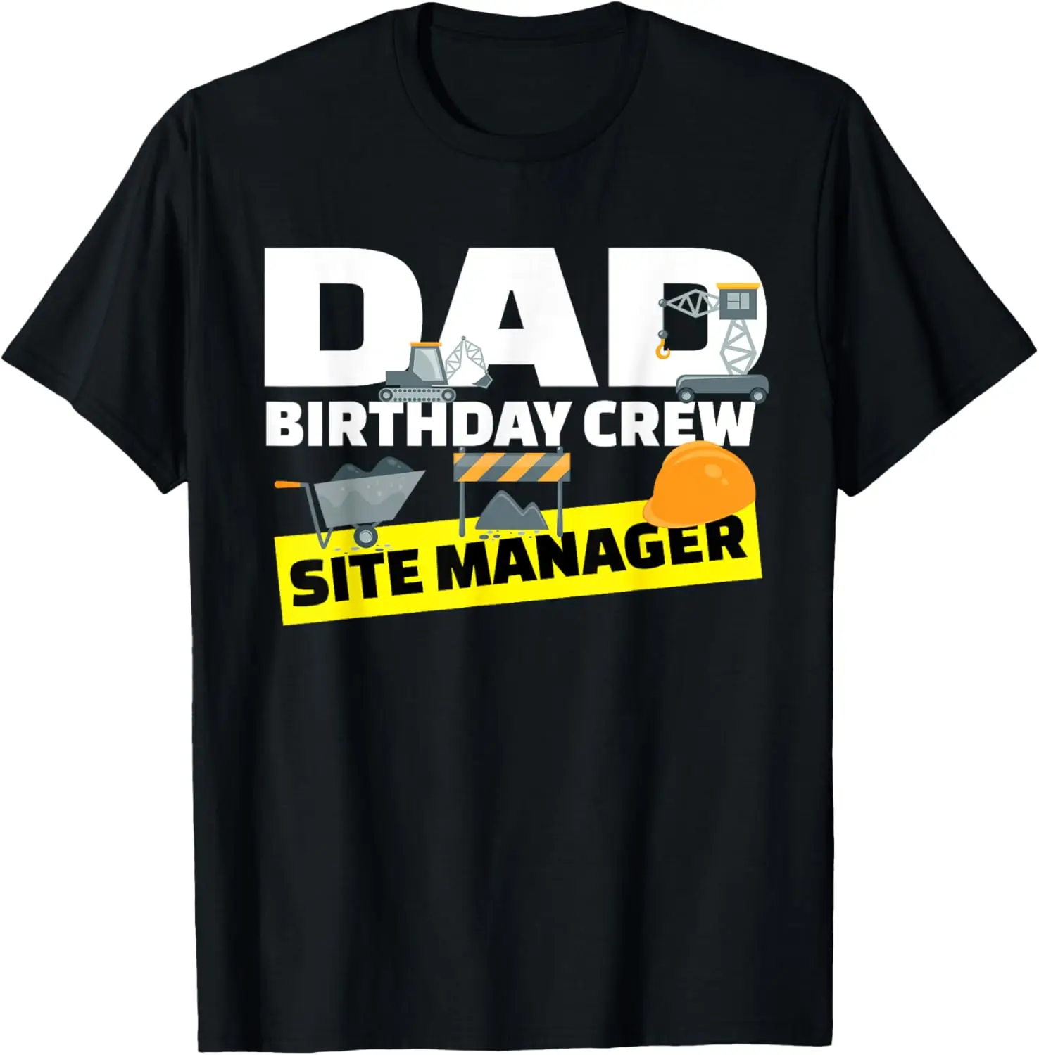 Dad Birthday Crew Construction Theme Birthday T-Shirt