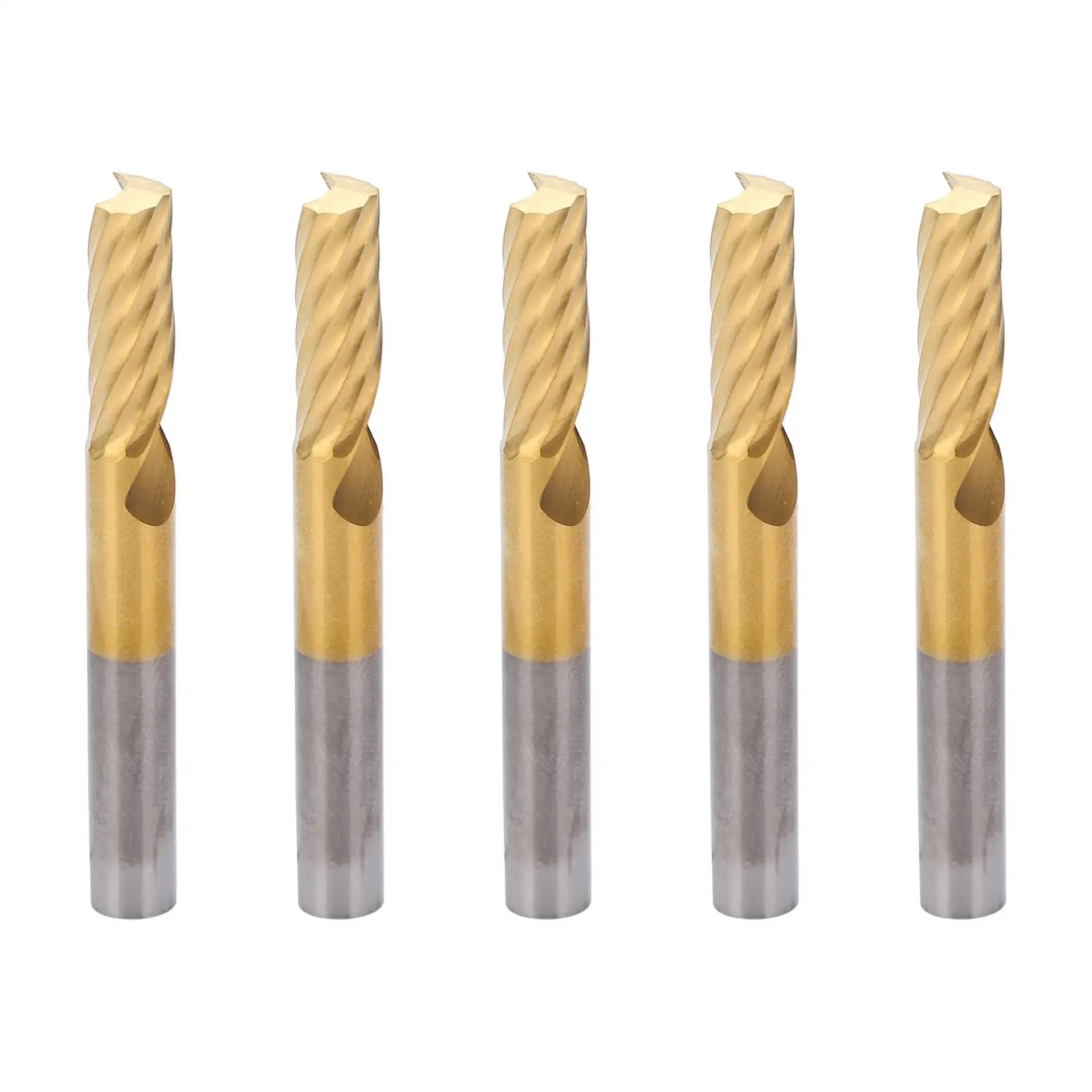 

High Steel CNC End Mill Kit - Single Flute Spiral Milling Cutter Tools 6x17x50mm for Machining