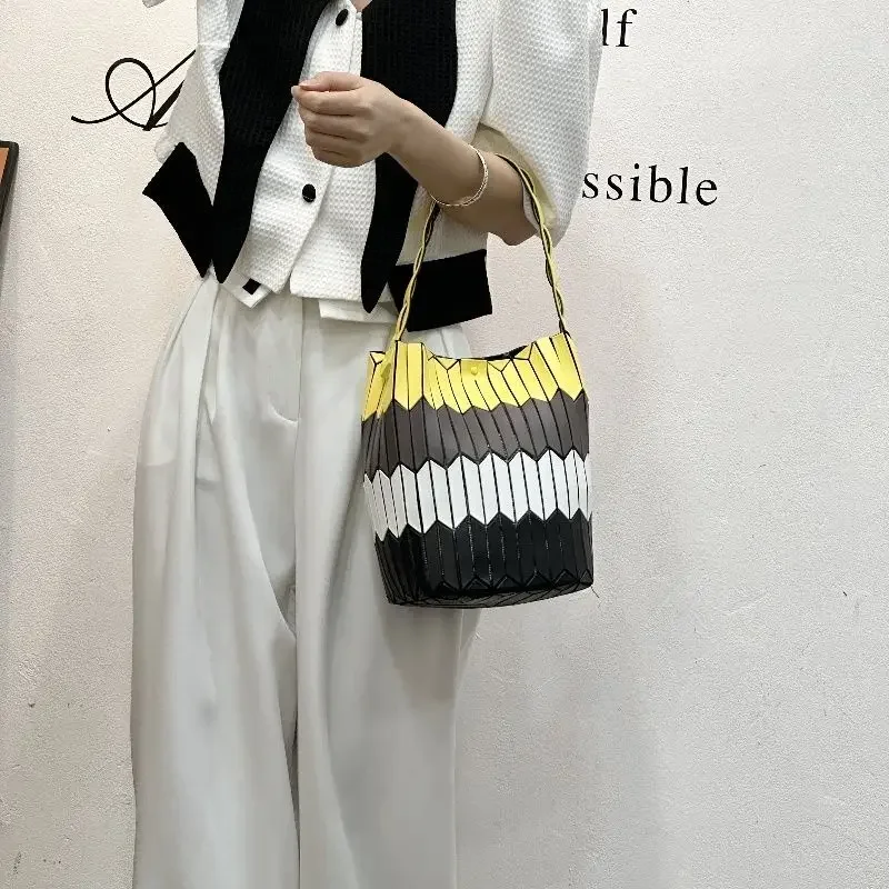 

Новое поступление в корейском и японском стиле | Сумка-корзина с геометрическим рисунком | Стеганая сумка-ведро | Стильная сумка через плечо | Легкие роскошные женские