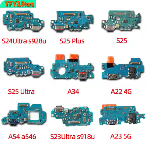 OEM Test USB Charger Dock Connector Board Charging Port Flex For Samsung S25 S23 S24 Ultra Plus s22 a34 a54 a23 Fast Charging