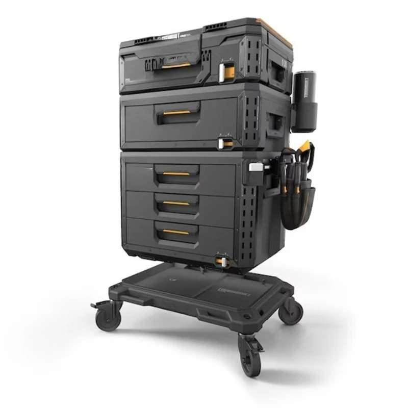 Toolbox mobile pulley base car universal push wheel stacking box special matching storage combination