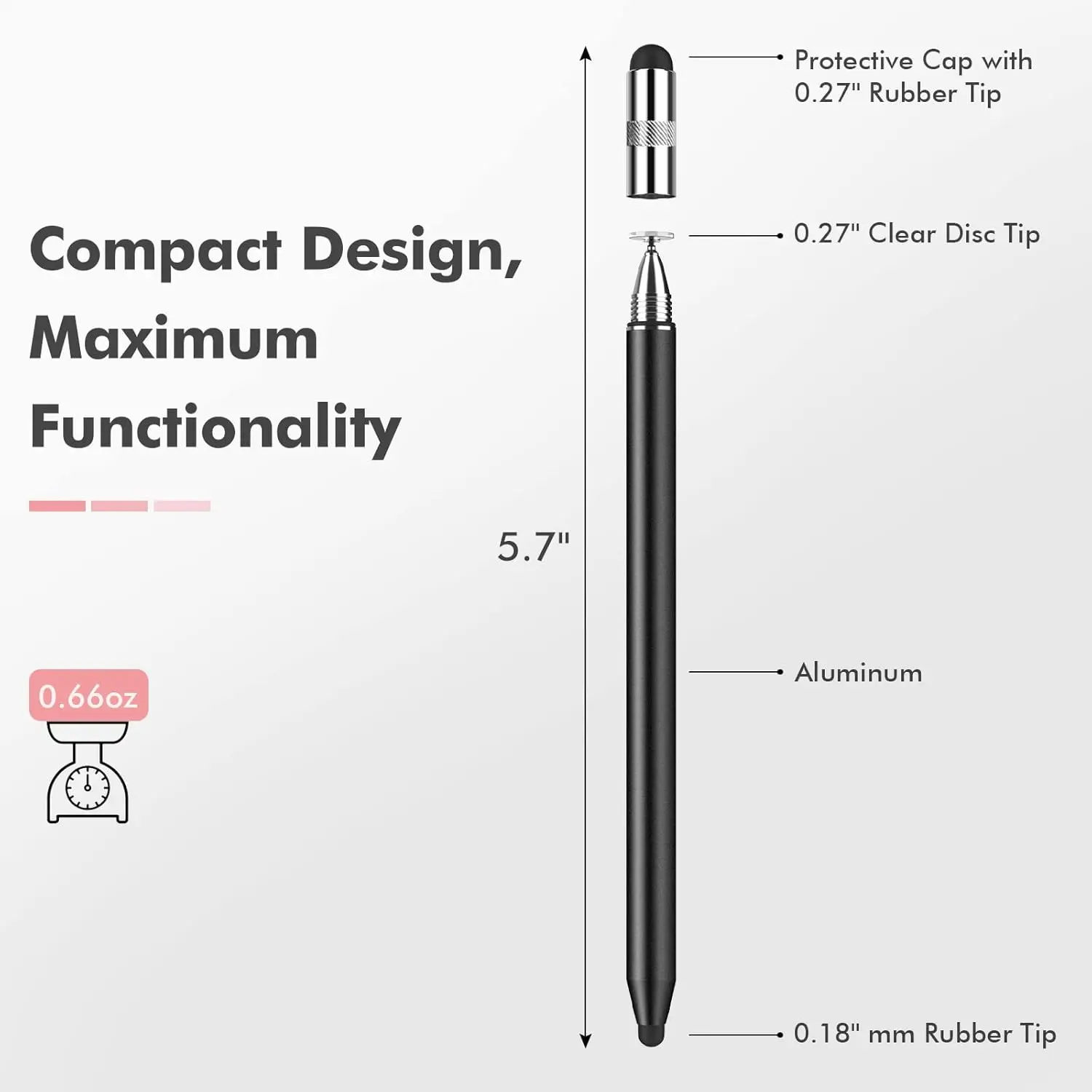 1 Stylus Pens for  Screens, High Sensitivity & Precision Capacitive Stylus Pencil for    Tablets   All  Touchscreen Devices (2 P