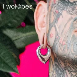 Twolobes 2PCS New Fashion Ear Weights Hangers 316 Stainless Steel Gauges Tunnels Stretcher Piercing Women Body Jewelry