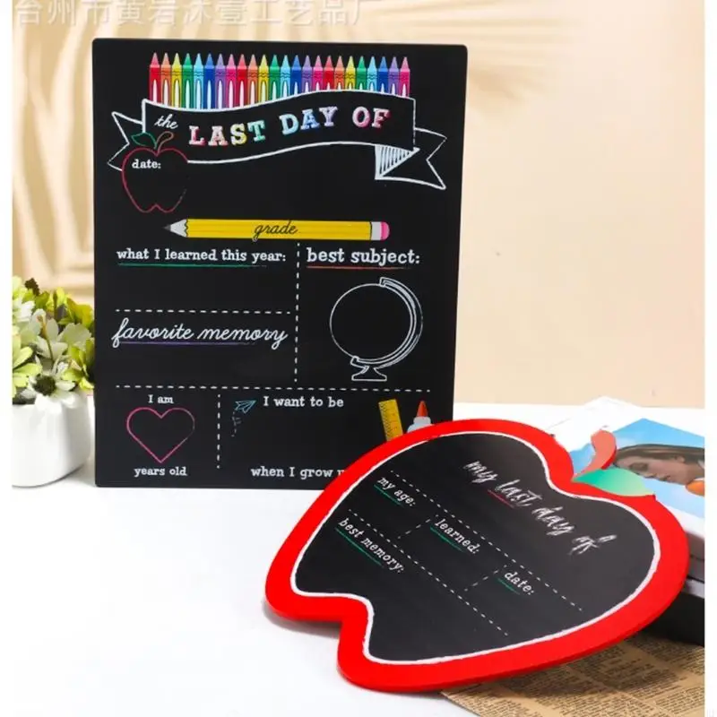 Ecological Friendly Wooden Wooden Chalkboard Portable Blackboard Critted Board for Study جدول منظمي K1KF