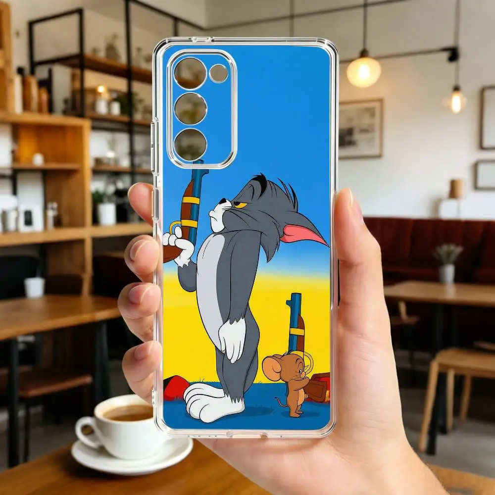 

F-Funny TomS Cartoon J-JerryS Phone Case For Samsung Galaxy A91,80,73,72 ,71,53,52,32 ,31,22,21s,20,Transparent Case