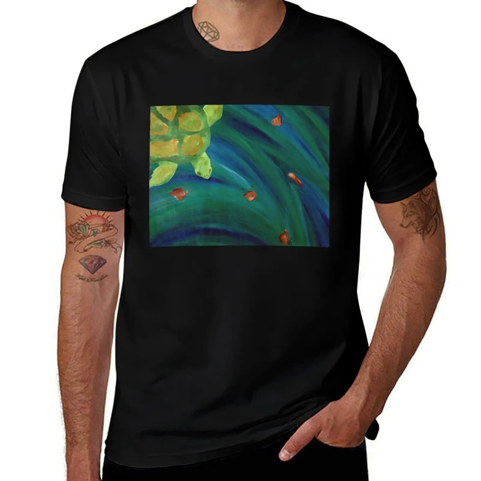 Floating Along T-Shirt Basic Solid Color Short Sleeve Cotton Top T-Shirt