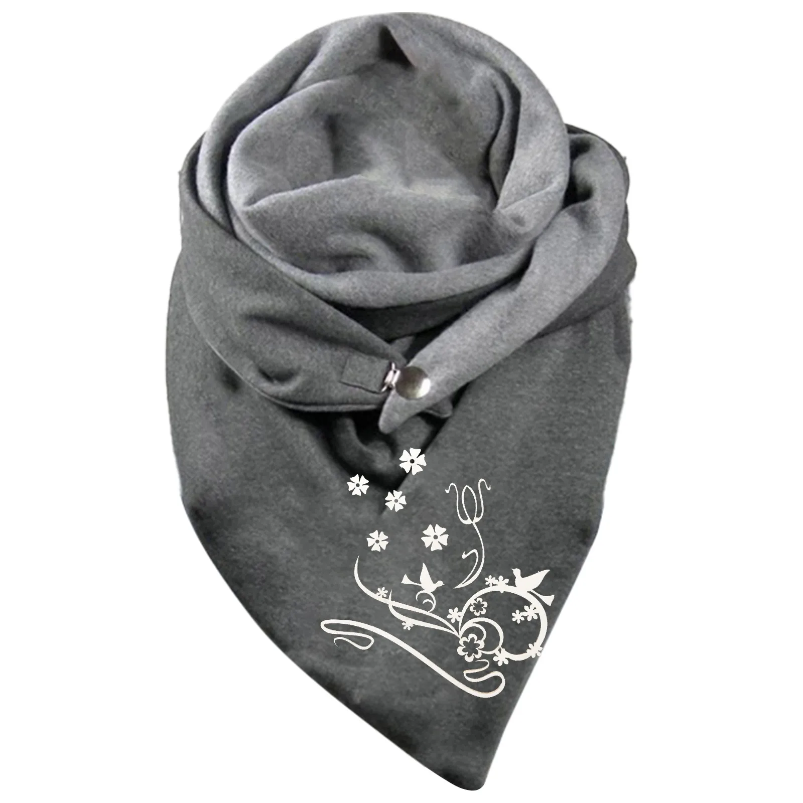 Sciarpa da donna Warm Fashion Soft Wrap sciarpe scialli Unisex Pashmina Wrap Foulard Cotton Print Button sciarpa invernale in Cashmere scialle