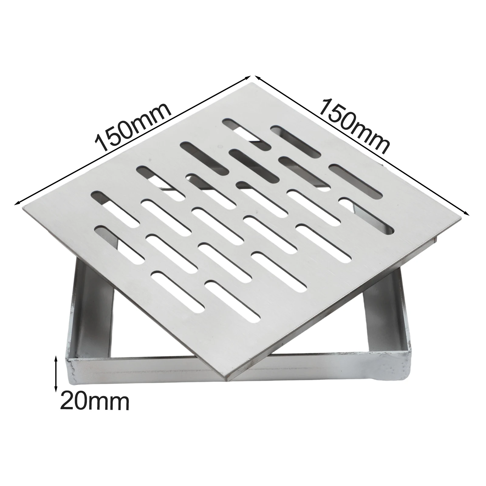 Slip Resistant Stainless Steel Drain Cover with Frame and Multi Hole Design to Prevent Blockages and Promote Quick Water Flow