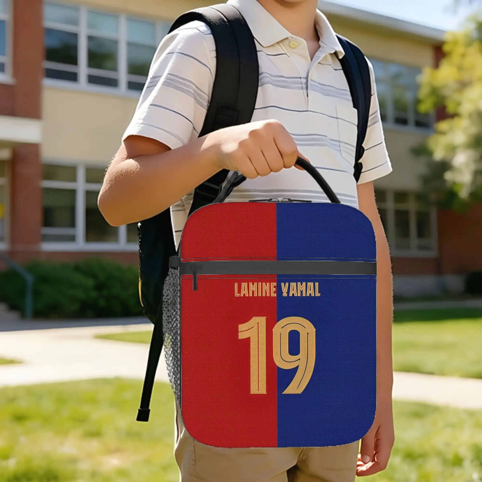 Number 19 Football Lamine Y-Yamal Insulated Lunch Bags Thermal Bag Reusable,Meal Container Portable Tote Lunch Box Bento Pouch