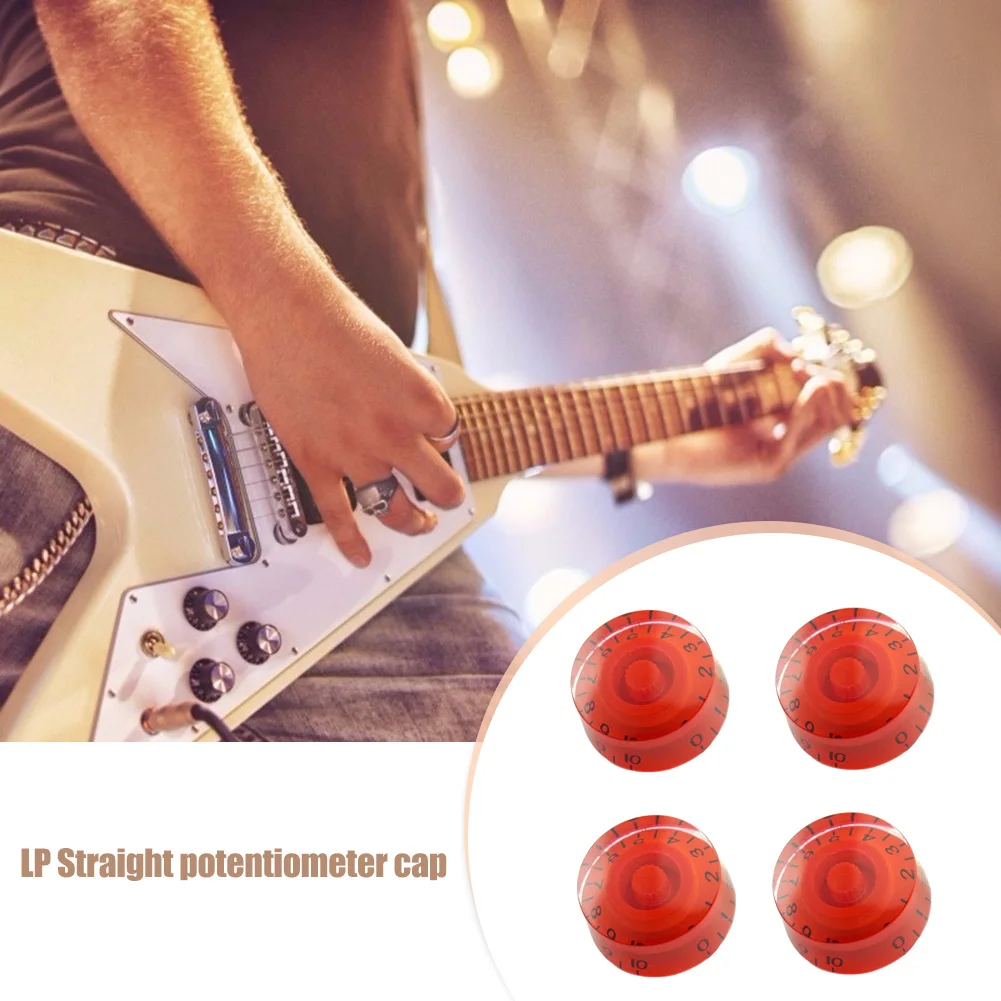 4pcs Musical Instrument Volume Tone Buttons Electric Guitar Knob Cap for EPI LP Musical Intrument Accessaries Supplies Parts