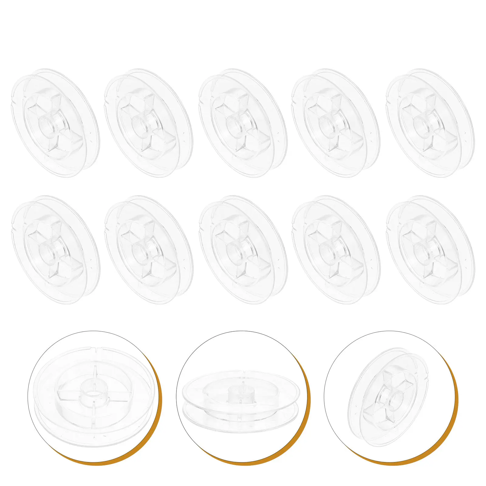 10Pcs Plastic Spools Bobbin Fine Workmanship Reusable Thread Bobbins for Knitting Techniques Knot Prevention String Winding