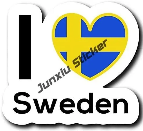 Sweden Sverige Stickers Swedish Stockholm City Shield Travel Sticker Vinyl Decal Creative Motorcycle Car Stickers Accessories