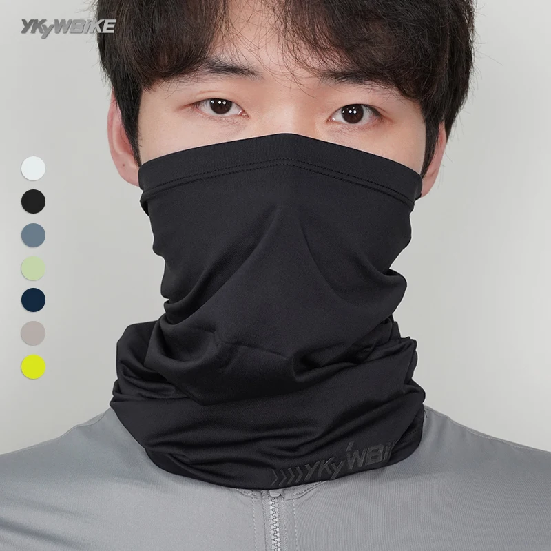 YKYWBIKE Cycling Face Mask Summer Breathable Bandana Outdoor Ice Silk Sun Protection Riding Mask Full Face Half Mask Scarf Sport