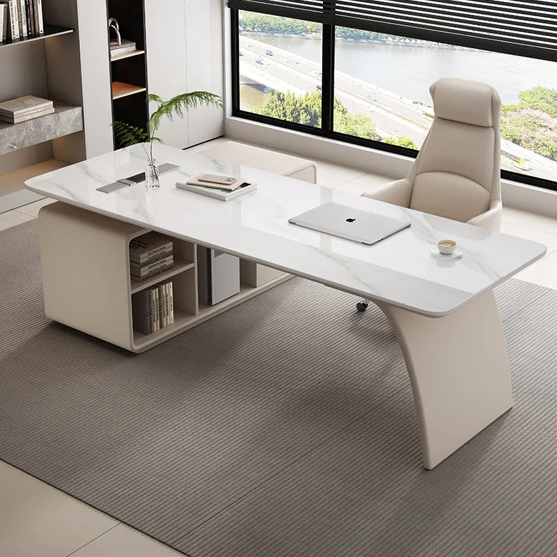 

Narrow Classic Italy Office Desk Designer Unique Solid Wood Luxury Computer Desk White Modern Mesa Escritorio Work Station Table