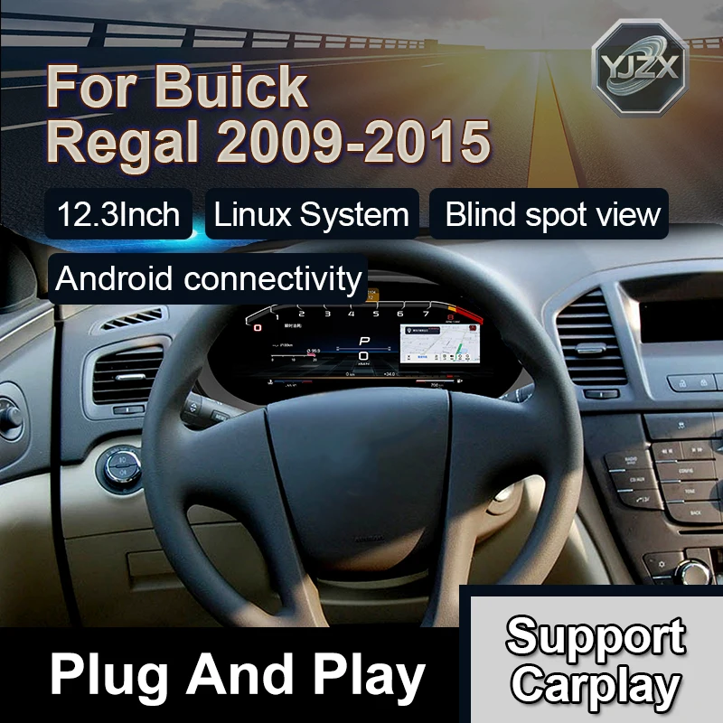 

Автомобильные аксессуары для Opel Insignia 2009-2015, 12,3-дюймовый ЖК-цифровой кластер с умным спидометром Carplay, инструмент