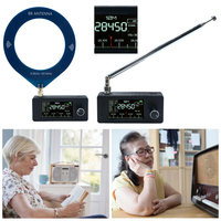 SI4732 0.5-108mhz Portable Radio LSB USB AM FM Pocket Mini Radio 1.9inch IPS Screen All Band Radio Receiver with Ring Antenna