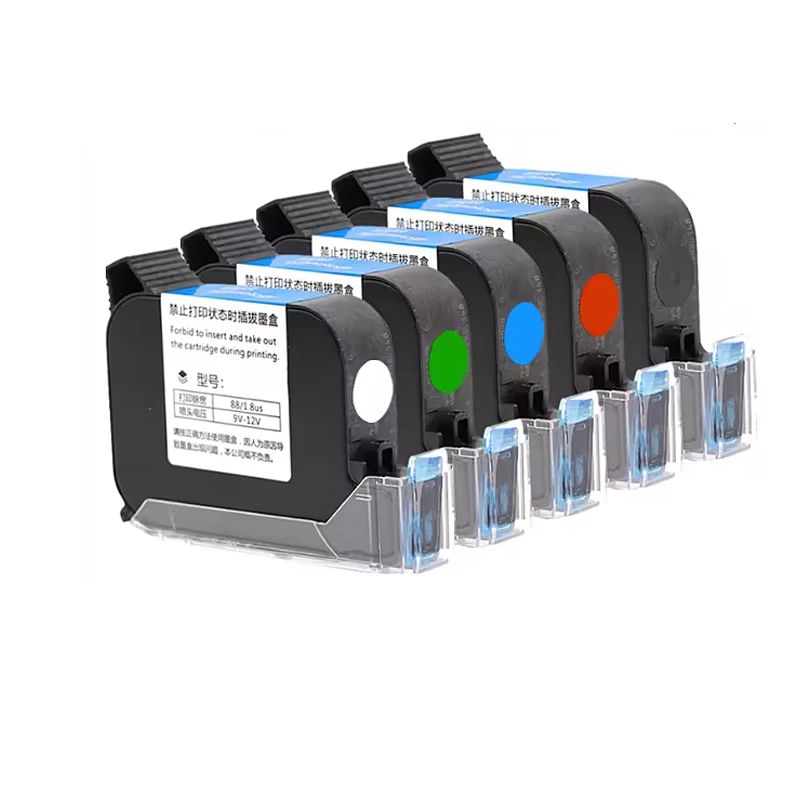 2588 JS12 42ML 12.7mm Black Red Blue Green Printer Ink Cartridge Quick-drying Print Height Universal for Handheld Inkjet Printer