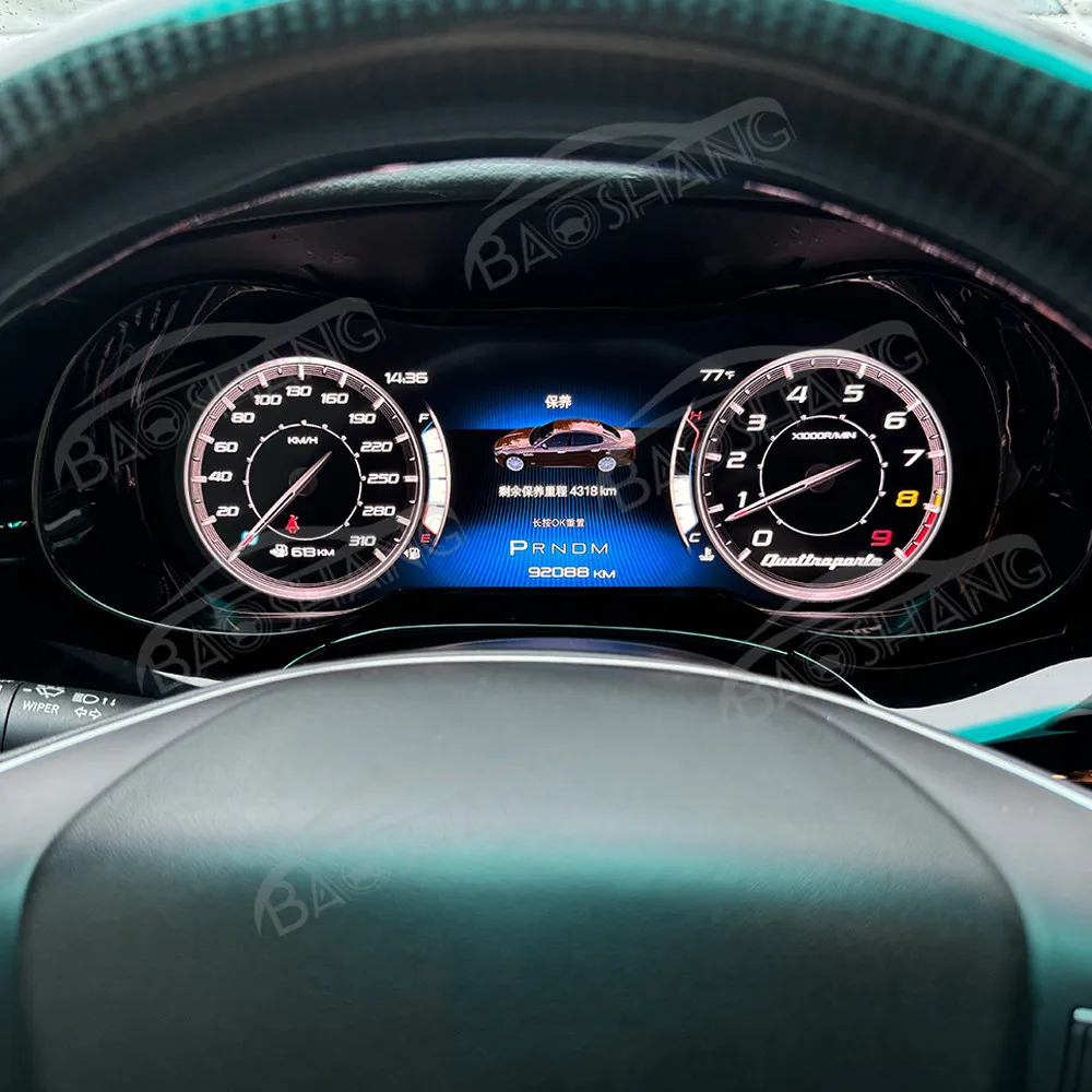 Panel Instrumen Digital 12,3 Inci Untuk Quattroporte 2014-2022, LCD Dashboard Mobil, Speedometer, Kokpit Player