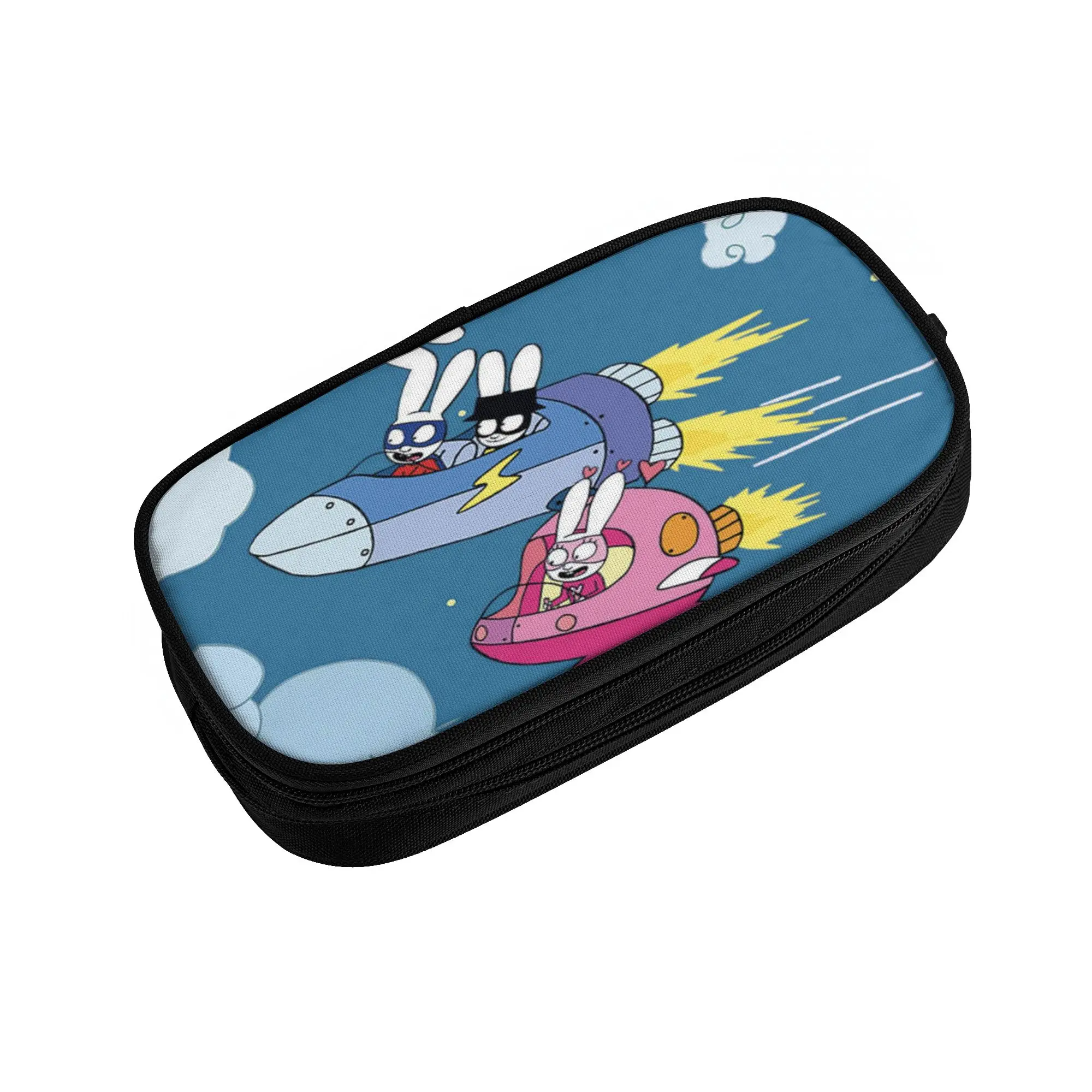 Simon Super Rabbit Pencil Case Double Layer Large Capacity Office Accessories  Pencil Box Suprise Gift
