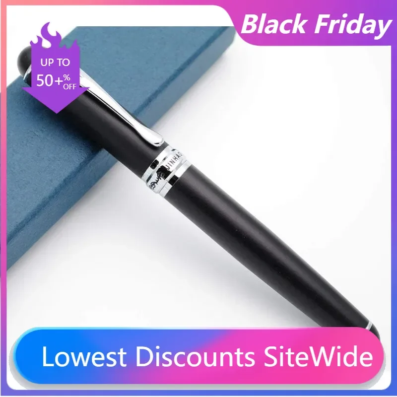 JINHAO X750 pióro wieczne F stalówka czarna obrotowa absorpcja atramentu elegancka szkoła biznes OfficSupplies pisanie długopis artykuły papiernicze