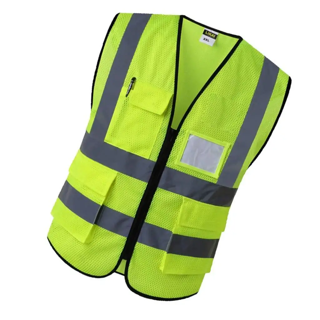 Reflective Gear Accessories Lightweight Mesh Protective Vest Night Safety Clothing for Motorcycle Bicycle and Construction Work