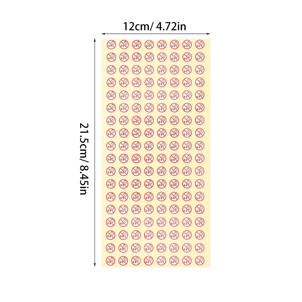 500 Buah Label Peringatan Perekat Terlarang untuk Keamanan pada Makanan dan Barang Bermain Stiker Peringatan Keselamatan untuk Orang Tua