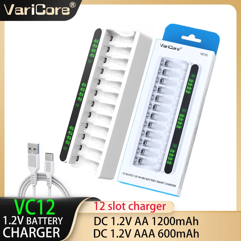 

VariCore VC12 Type-C 12 slot intelligent charger