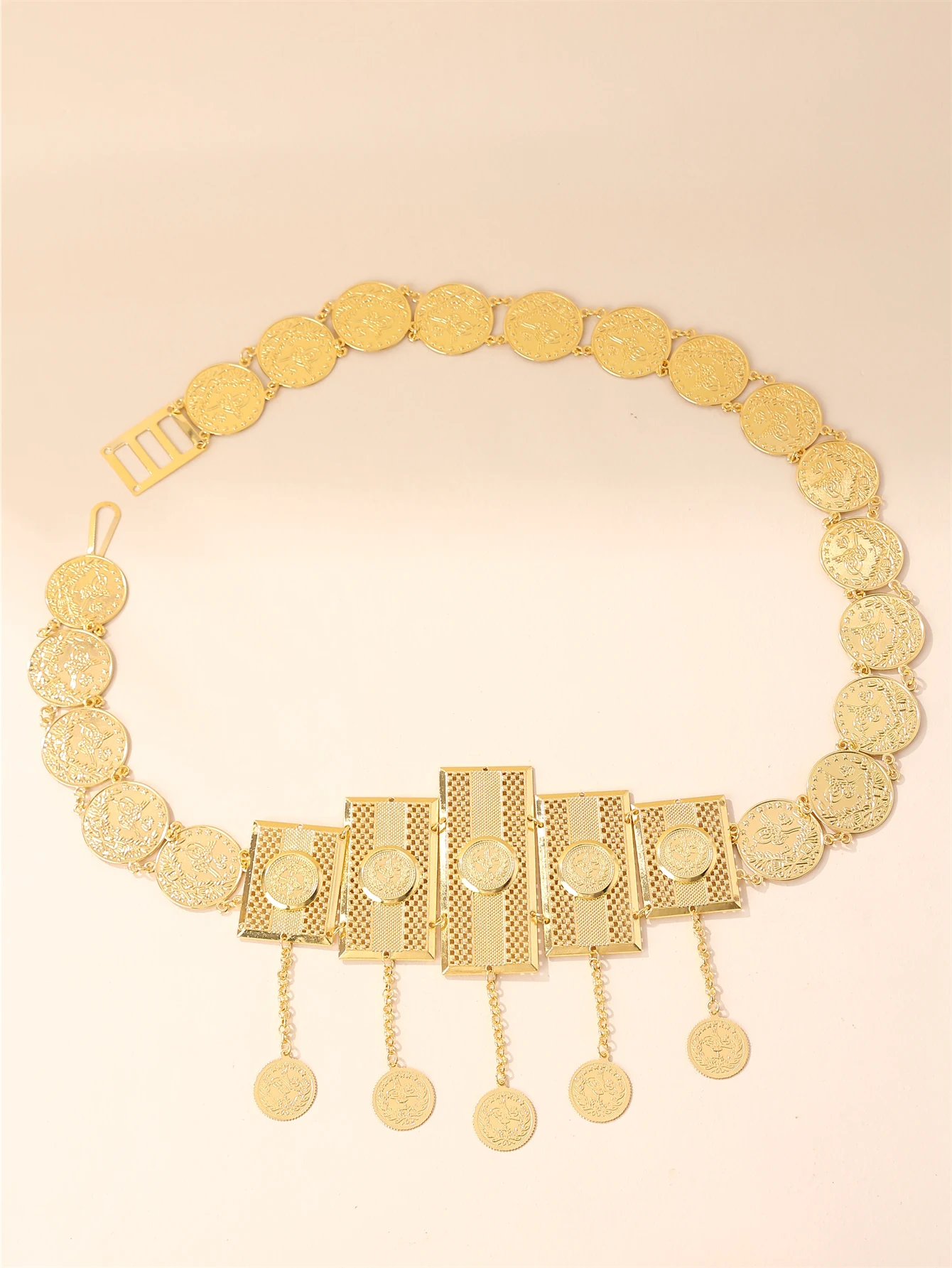 

Fashionable Women's Kaftan Belt Exquisite Tassel Design Middle Eastern Bridal Wedding Gala Waist Chain Festival Accessory Gift