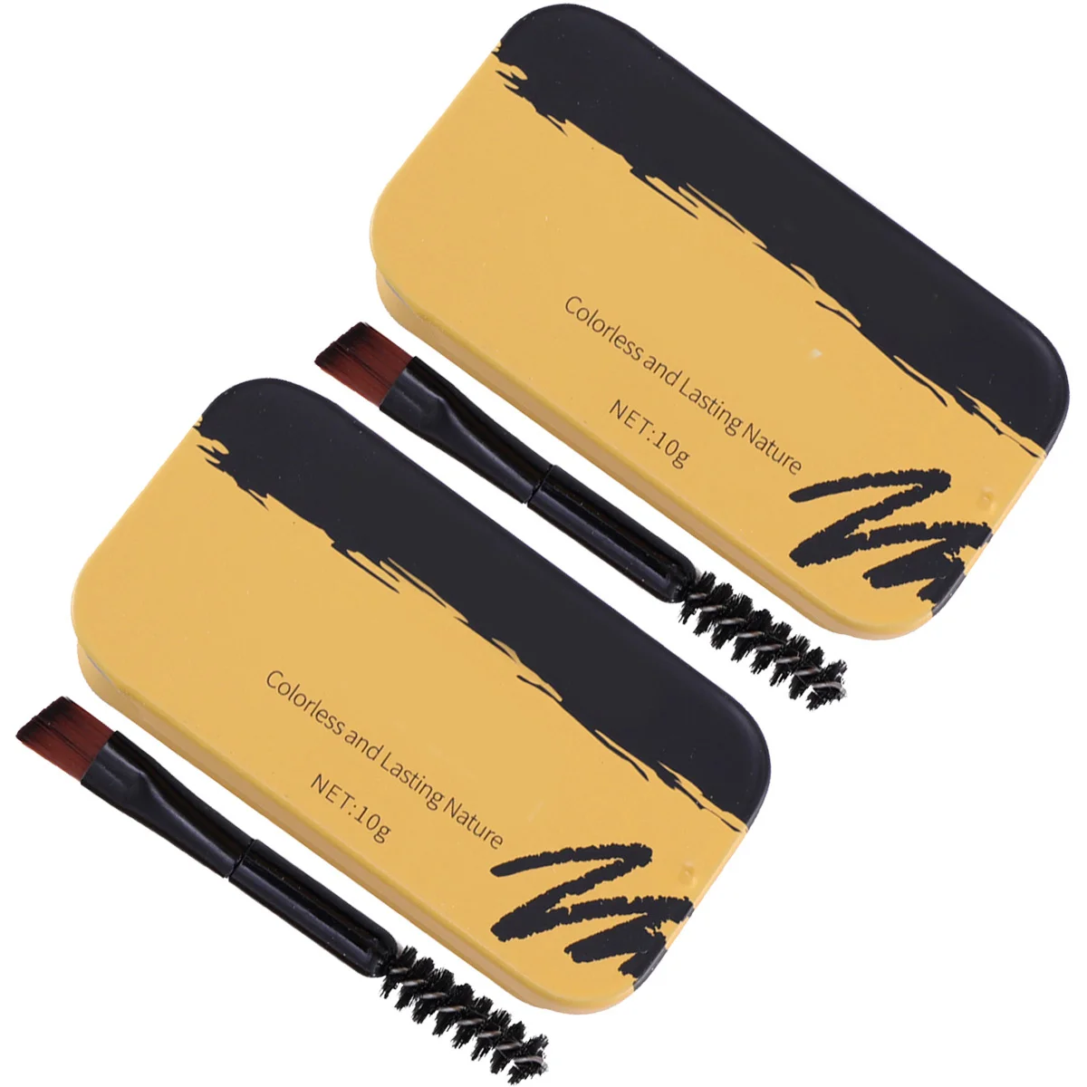 2 szt. Pomady do brwi w płynie, wodoodporny szampon do brwi dla wyraźnych, mocno wyrażonych brwi, długotrwałe utrwalenie, nieklejąca się formuła, łatwa aplikacja.