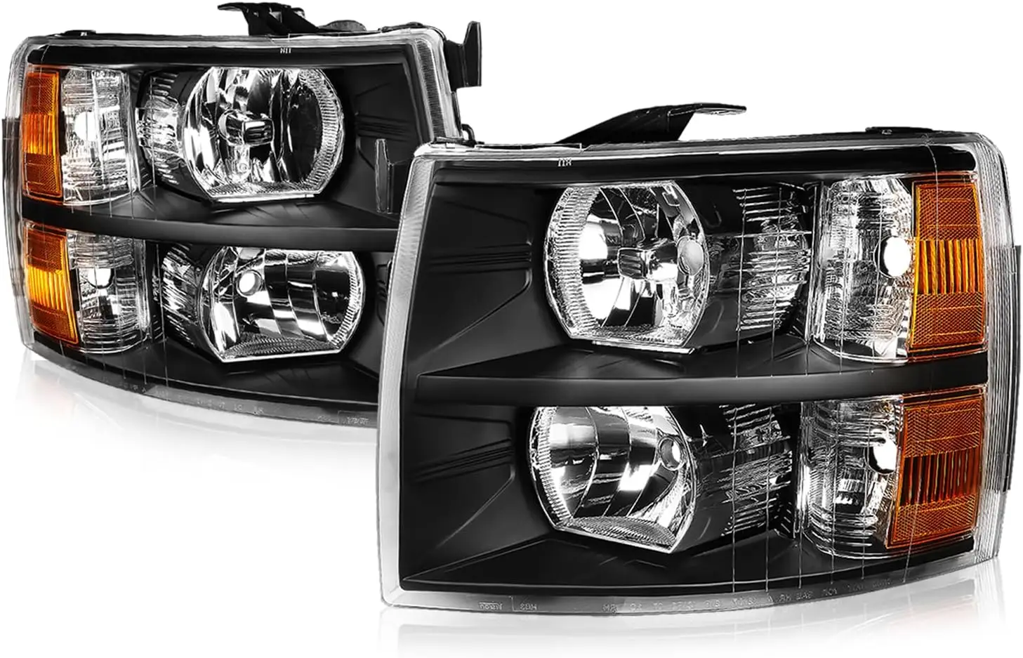 

Фары в сборе, совместимые с Chevy Silverado 1500 2007-2014, замена галогенных фар со стороны водителя и пассажира, GM2