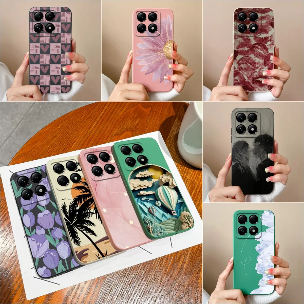 Case For Xiaomi 14T Pro 14 T Liquid Silicone Screen Protector Pretty Flowers And Plants Phone Bags For Xiaomi 14 Tpro Funda Capa