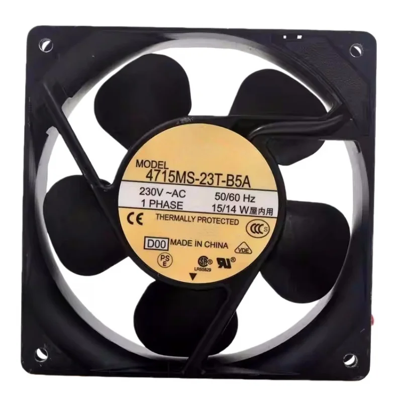 4715MS-23T-B5A D00 230VAC Tubeaxial Fan 119x119x38mm Terminals Electrical Cabinet Cooling Fan