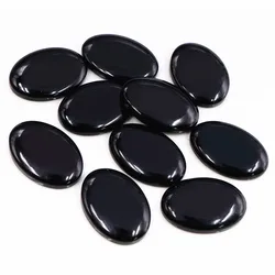 New Fashion 10pcs 18x25mm Black Color Flat Back Resin Cabochons Cameo G7-03