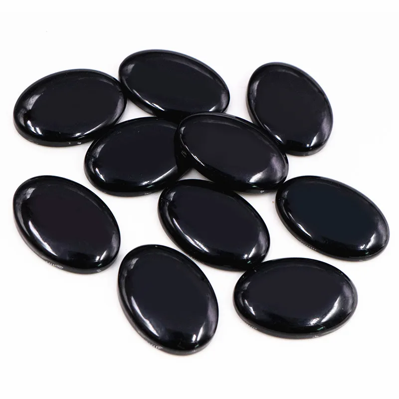 New Fashion 10pcs 18x25mm Black Color Flat Back Resin Cabochons Cameo  G7-03