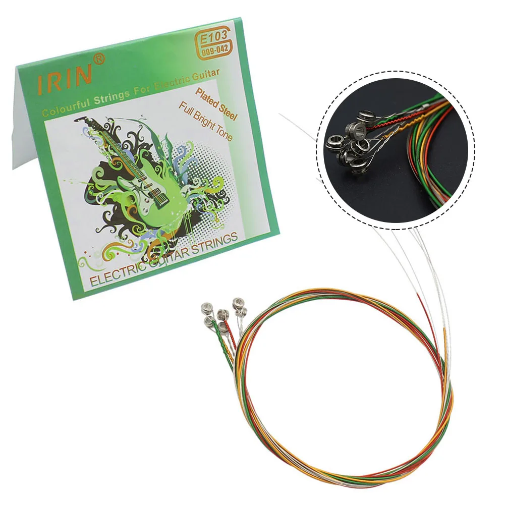 Long lasting IRIN E103 Electric Guitar Strings, Clear and Expressive Tone, Suitable for Guitar Enthusiasts, 6 PCS