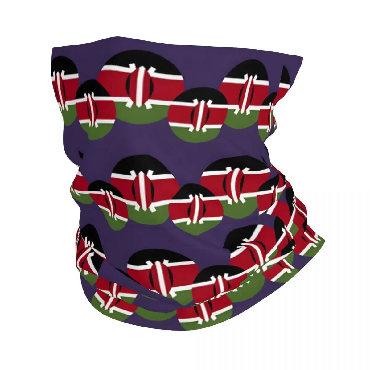 Kenyan Flag Scarf Neckerchief Neck Face Mask Polyester