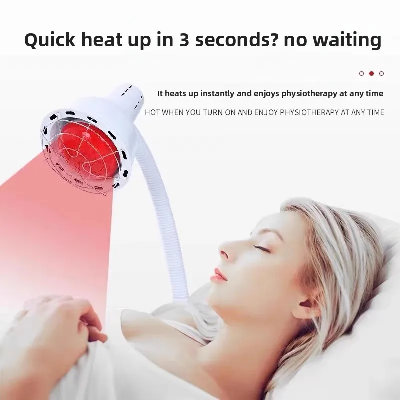75W Desktop Near Red Infrared Heat Lamp,Infrared Light ,Red Light Therapy For Relieve Joinpt Pain and Muscle Aches,Body Care