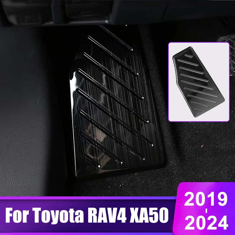 For Toyota RAV4 2019 2020 2021 2022 2023 2024 RAV 4 XA50 Hybri Car Footrest Pedal Cover Foot Rest Pedal Non-slip Pad Accessories