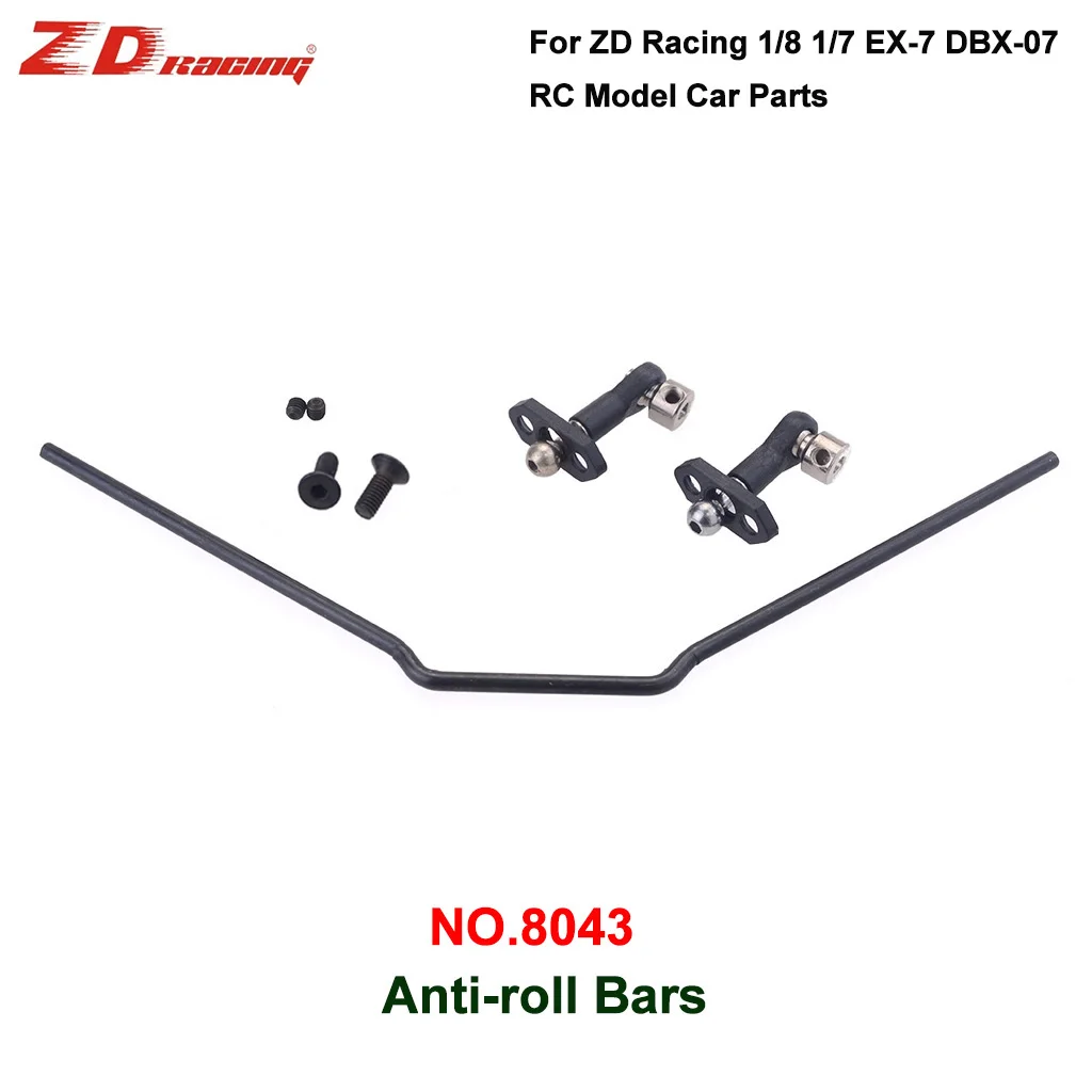 Anti-Roll Bar Sway Bar Set 8043 for ZD Racing 1/8 9116 9021 MT8 RC Truck 1/7 EX-07 DBX-07 RC Car Upgrade Parts Spare Accessories