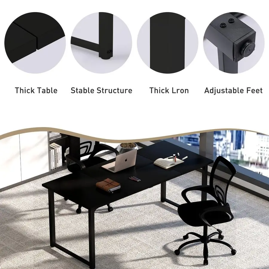 6FT Conference Table, 71 L x 32 W x 30 H Long Rectangle Meeting Table, Modern Seminar Table with Super Sturdy Metal Frame for Of