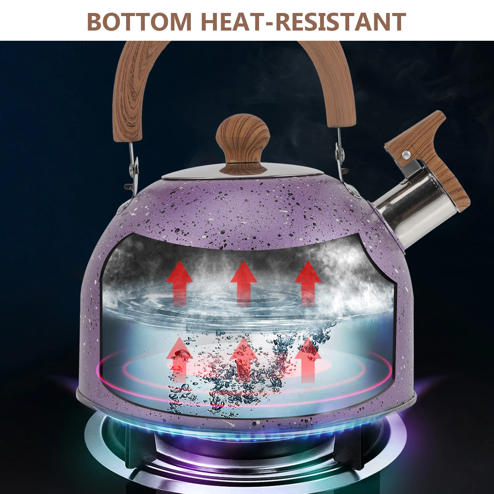 

Stainless Steel Kettle Household Practical Water Pitcher Boiling Tea Drink Heat Resistant Bottom Gas Stove Induction Cooker Easy