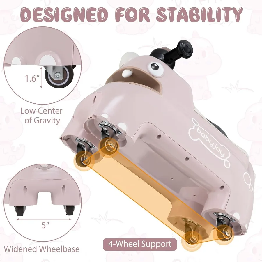 幼児用乗用玩具、足で押すスライドカー、シート下収納付き、ライト、音楽＆ホーン、4つのユニバーサルホイール、子供用乗用玩具