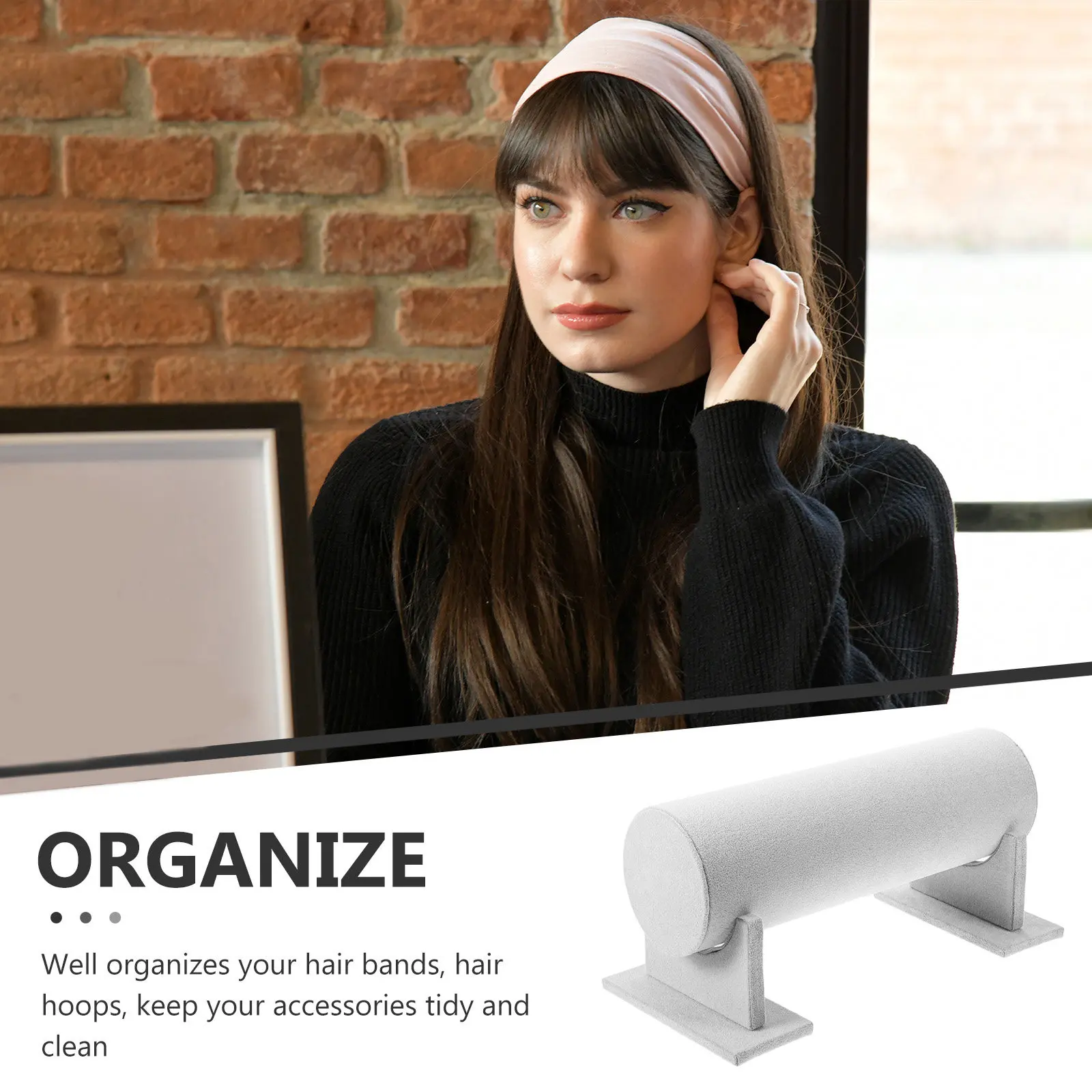 

Подставка для демонстрации повязок на голову 35x11 см, премиум-класс, с обтянутой поверхностью, для демонстрации ожерелий и головных уборов