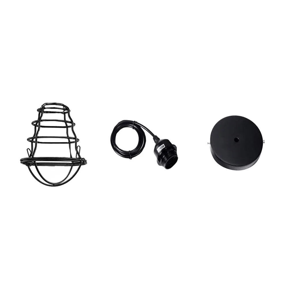 

Iron Cage Pendant Light Vintage Chandelier Retro Industrial Style Hanging Lamp Simple Farm House Ceiling Lighting Decor