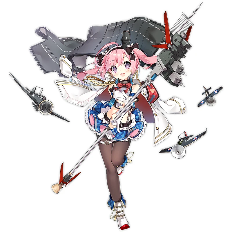 Three Ratels CYX15 Most complete Azur Lane USS Saratoga PVC Anime sticker for car bike motorcycle laptop wall stickers