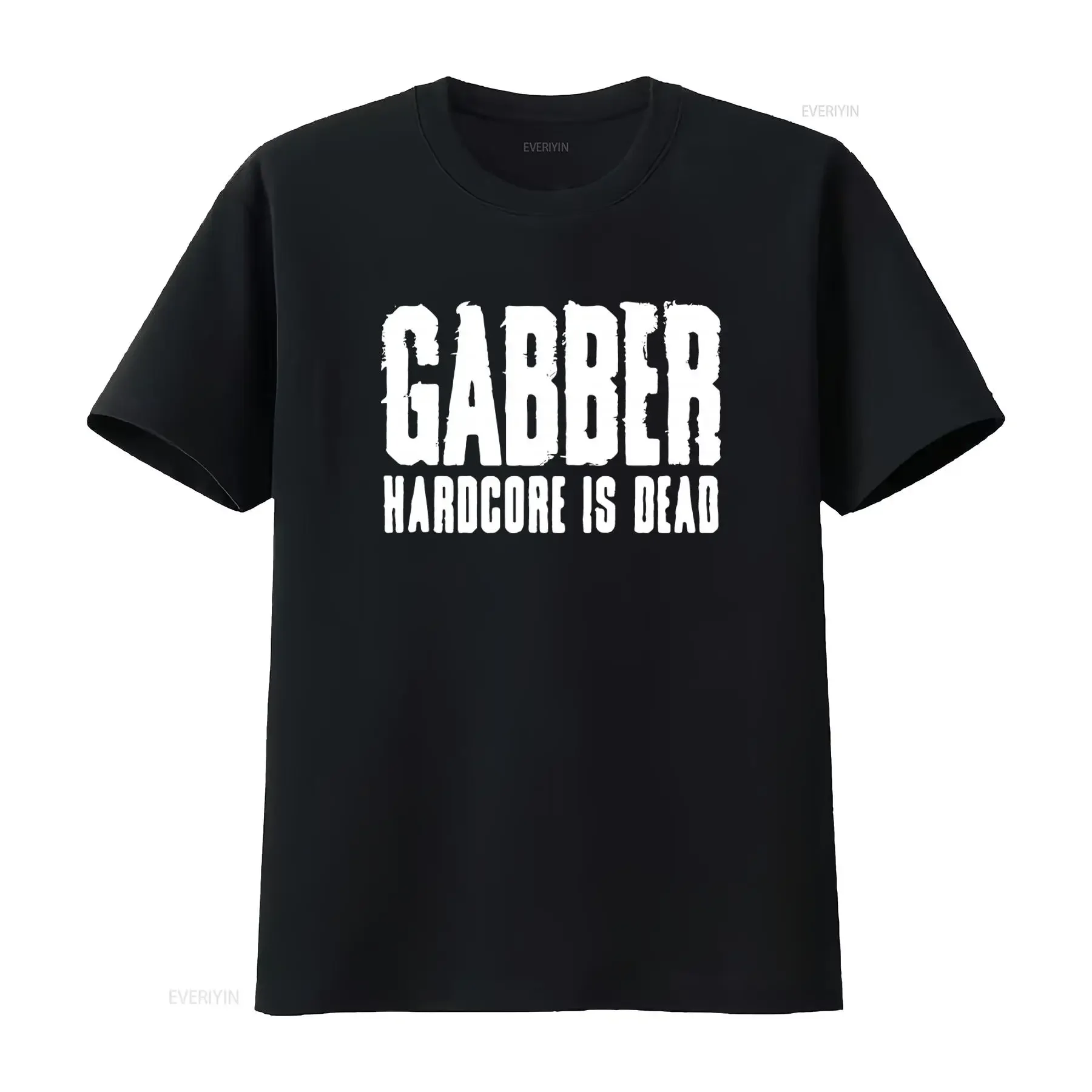 Gabber T Shirt Hardcore is Dead 90's Hard Techno Retro Style Print vintage Washed graphic Comfortable Unisex Stylish