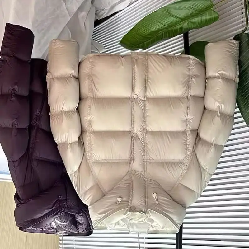 

Premium Sense Super Good-Looking Puff Parka Clothes Winter 2025Popular Short Hooded Bread Cloud Loose Hooded Down Cotton Clothes